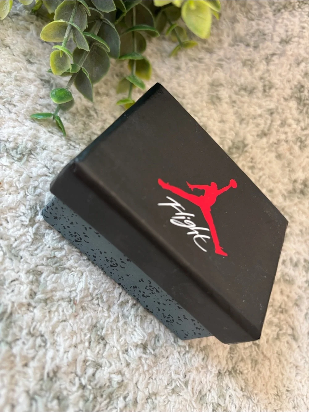 Air Jordan Red and Black 3D Mini Sneaker Keychain with Branded Box NWT 2”